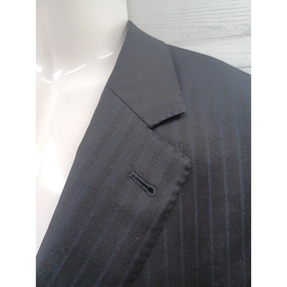 Jos A Bank Mens Sz 42R Black Pinstripe Sport Coat Blazer Jacket - Picture 3 of 8